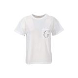 GUESS Bayan Tişört Pocket Logo Strass Beyaz ES26GU41 W6GI17K3037, Beyaz, S