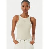 Guess Bej Kadın Slim Fit Fitilli T-Shirt W6RP39KD092-G67C - Ekru - XL