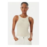Guess Bej Slim Fit Fitilli T-Shirt, M, 5003340728, Ekru, Kadın