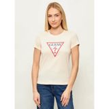 Guess Bej T-Shirt, S, 5003340686, Ekru, Kadın