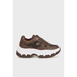 Guess Berrett2 4g Logolu Kalın Taban Sneaker Ayakkabı FLFBRTPEL12 Bayan Ayakkabı Flfbrt PEL12 Brown - Kahve - Krem