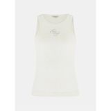 Guess Beyaz Kadın Slim Fit Fitilli T-Shirt W6RP39KD092-G011 - XL