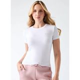 Guess Beyaz Kadın T-Shirt W6YI12K3751-G011 - M