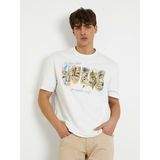 Guess Bisiklet Yaka Baskılı T-Shirt M4GI44KC6U1 - Beyaz