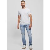 Guess Bisiklet Yaka Desenli Beyaz Erkek T-Shirt M4GP39K7HD0G011 SS GUESS EMB PIMA