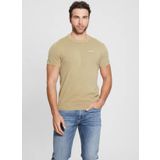 Guess Bisiklet Yaka Düz Bej Erkek T-Shirt M4GR05Z3DN1F13E_CORNELL WASHED SS T