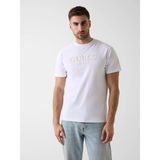 Guess Bisiklet Yaka Kısa Kollu Guess Logolu Nakışlı Erkek Beyaz T-Shirt M6YI41K4227-G011