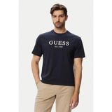 Guess Bisiklet Yaka Kısa Kollu Guess Logolu Nakışlı Erkek Lacivert T-Shirt M6yı41k4227-G7v2