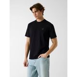 Guess Bisiklet Yaka Kısa Kollu Küçük Yamalı Pamuklu Modal Erkek Siyah T-Shirt M6GI21K3053-JBLK