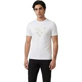 Guess Bisiklet Yaka Kısa Kollu Üçgen Hd Çok Renkli Erkek Beyaz T-Shirt M6GI11K2992-G011
