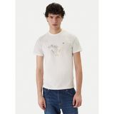 Guess Bisiklet Yaka Kısa Kollu Üçgen HD Çok Renkli T-shirt, XL, P69732S9992, Beyaz, Erkek