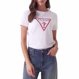 Guess Bisiklet Yaka T-Shirt, M, 5003048480, Beyaz, Kadın