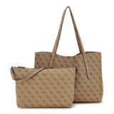 Guess Brenton Tote Omuz Çantası, Standart, HWLG9648230, LATTE LOGO, Kadın
