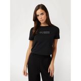 Guess Briana Kadın Aktif Regular Fit T-Shirt, Siyah, XXS