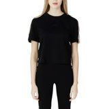 Guess Britney Aktif Boxy Fit T-Shirt, M, TYBV3RI08I3Z14 JBLK031106909, Siyah, Kadın