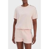 Guess Britney Kadın Aktif Boxy Fit T-Shirt V3RI08I3Z14, Pembe, XS