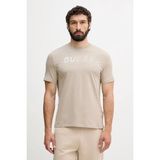 Guess Bruce Erkek Aktif Regular Fit T-Shirt - Bej - XL