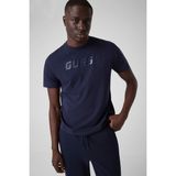 Guess Bruce Erkek Aktif Regular Fit T-Shirt - Lacivert - M