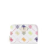 GUESS Çanta Emelie Logo SLG Zip Around Cüzdan Çoklu Logo Beyaz