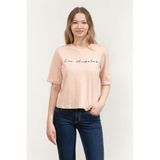 Guess Carmen Aktif Boxy Fit T-Shirt, XS, V5YI02I3Z14, Bej, Kadın