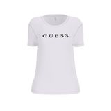 Guess Carrie Kadın Modal Karışımlı Slim Fit T-Shirt, Beyaz, XS