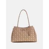 Guess Carrie Logo Kadın Omuz Çantası HWGP9898220 - Koyu Bej
