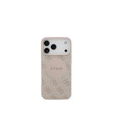 Guess Circle Classic Serisi Iphone 17 Pro Max Yazı Logolu Magsafe Uyumlu Telefon Kılıfı - Pembe