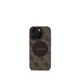 Guess Classic Circle iPhone 16 Pro Magsafe Uyumlu Kahverengi Telefon Kılıfı