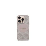 Guess Classic Circle iPhone 16 Pro Magsafe Uyumlu Pembe Telefon Kılıfı