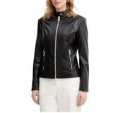 Guess Claudine Slim Fit Dik Yaka Biker Ceket W6RL52WL850 Bayan CEKET W6RL52 WL850 JBLK
