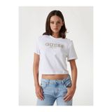 Guess Cn Ss Cropped Kadın Boxy Fit T-Shirt