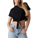 Guess Cn Ss Eyelet Pamuklu Boxy Fit 4G Logolu Crop T Shirt W5GI18I3Z14 Bayan T SHİRT W5GI18 I3Z14 G012