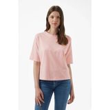 Guess Colette Aktif Boxy Fit T-Shirt, S, V4BI21I3Z14, Bej, Kadın