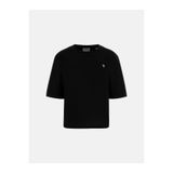 Guess Colette Kadın Aktif Boxy Fit Bisiklet Yaka T-Shirt Siyah