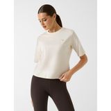 Guess Colette Kadın Aktif Boxy Fit T-Shirt V4BI21I3Z14, Krem, XS
