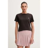 Guess Colette Kadın Aktif Regular Fit T-Shirt - Kahverengi - XL