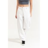 Guess Coreline Relaxed Fit Pantolon, XS, W6GB10W1805, Beyaz, Kadın