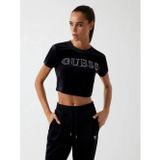 Guess Couture Kadın Siyah Aktif Boxy Fit T-Shirt V3BI01K0232-JBLK
