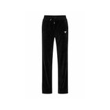 Guess Couture Taşlı Regular Fit Yüksek Bel Kadife Jogger Pantolon V3BB26K0232 Bayan PANTOLON V3BB26 K0232 JBLK