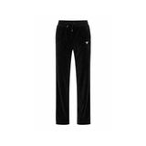 Guess Couture Taşlı Regular Fit Yüksek Bel Kadife Jogger Pantolon V3BB26K0232 Bayan PANTOLON V3BB26 K0232 JBLK
