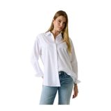 Guess Danila Comfort Fit Gömlek, XS, W6RH57WAF10, Beyaz, Kadın