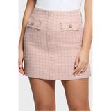Guess Daphnee Regular Fit Yüksek Bel Tüvit Etek W5RD63WGW82 Bayan Etek W5RD63 WGW82 F6DZ - Pudra