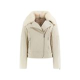 GUESS Darcey suni deri yakalı suni deri kadın ceketi W5BL35W2820 7628907817748 - S, Krem beyaz, M