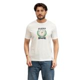 Guess Daven Erkek Regular Fit Bisiklet Yaka T-Shirt, Beyaz, L