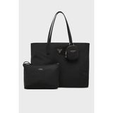 Guess Eco Portföy Çantalı Çift Tutma Saplı Büyük Çanta HWEYG839525 Bayan Çanta Hweyg8 39525 Bla - Siyah
