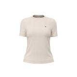 Guess Ekru Bisiklet Yaka Slim Fit T-Shirt, S, 5003399391, Krem, Kadın