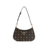 Guess Emelie Logolu Üstten Fermuarlı Kadın Kahverengi Omuz Çantası Hwgp9928180-Esl