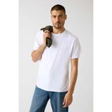 Guess Erkek Arm Modal Karışımlı Regular Fit T-Shirt - Beyaz