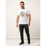 Guess Erkek Baskılı Bisiklet Yaka T-Shirt M4GI16I3Z14 - Beyaz - 2XL