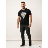 Guess Erkek Baskılı Bisiklet Yaka T-Shirt M4GI16I3Z14 - Siyah